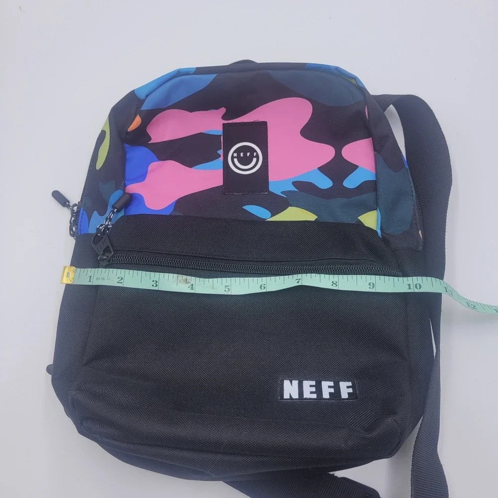 Neff Mini Sling Backpack Multicolor‎ Camo Black Front Pocket Adjustable Strap